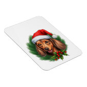 Magnet Flexible Dachshund Christmas Wreath (Côté Droit)