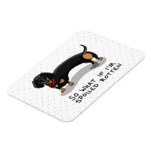 Magnet Flexible Dachshund Dog (S noir et tan) mignonne