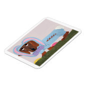 Magnet Flexible Dachshund Easter Bunny Card (Côté Gauche)