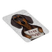 Magnet Flexible Dachshund Free Hugs (Côté Droit)