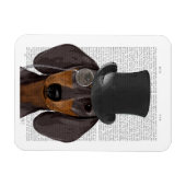Magnet Flexible Dachshund, Hound officiel et Casquette (Horizontal)