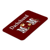 Magnet Flexible Dachshund Maman Cadeaux (Côté Gauche)