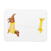 Magnet Flexible Dachshund mignon avec saucisson chien de ballon ai (Horizontal)