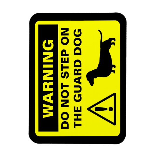 Magnet Flexible Dachshund Silhouette Funny Garde Chien Signal d'av (Vertical)