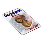 Magnet Flexible Dachshund USA (Côté Droit)