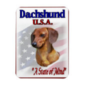 Magnet Flexible Dachshund USA (Vertical)