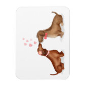 Magnet Flexible Dachshunds dans l'aimant frigo (fille/garçon) (Vertical)