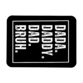 Magnet Flexible Dada Daddy Papa Bruh désespéré Fête des pères rétr (Horizontal)