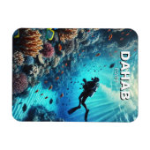Magnet Flexible Dahab Egypt Scuba Diver (Horizontal)