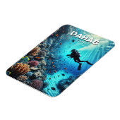 Magnet Flexible Dahab Egypt Scuba Diver (Côté Gauche)
