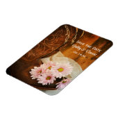 Magnet Flexible Daisies Cowboy Boots Western Wedding Enregistrer l (Côté Gauche)