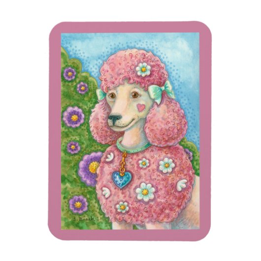 Magnet Flexible DAISON LA MAGNÈTE DE CHIEN RECTANGLE DE POIDS Rose (Vertical)