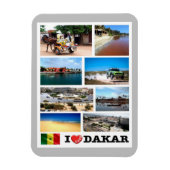 Magnet Flexible Dakar I Love - Sénégal - (Vertical)