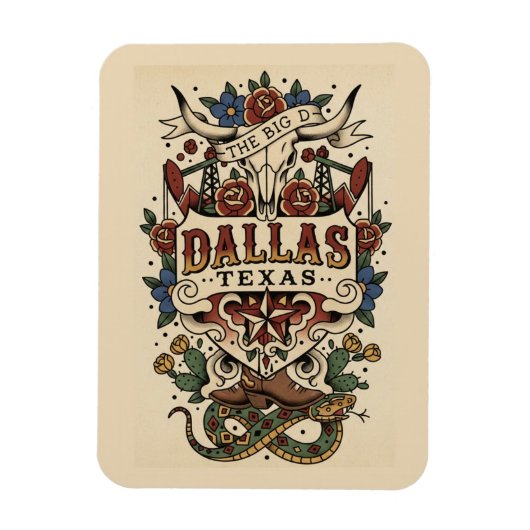 Magnet Flexible Dallas Texas (Vertical)