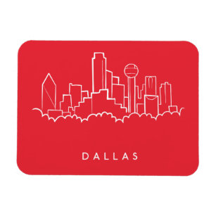 Magnet Flexible Dallas Texas Skyline