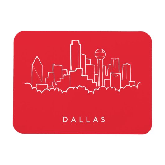 Magnet Flexible Dallas Texas Skyline (Horizontal)