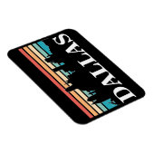 Magnet Flexible Dallas Texas Vintage Sunset Cityscape (Côté Droit)
