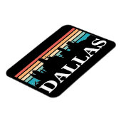Magnet Flexible Dallas Texas Vintage Sunset Cityscape (Côté Gauche)