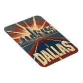 Magnet Flexible Dallas Vintage voyage Ad Art (Côté Droit)
