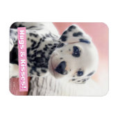 Magnet Flexible Dalmatian Heart Nose (Horizontal)