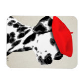 Magnet Flexible Dalmatien Avec Beret Rouge (Horizontal)
