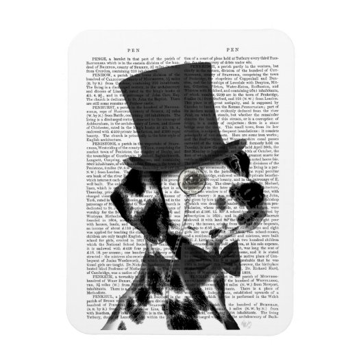 Magnet Flexible Dalmatien, Hound officiel et Casquette (Vertical)