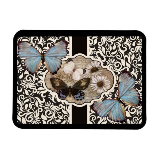 Magnet Flexible Damas et bleu (Horizontal)