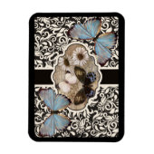 Magnet Flexible Damas et bleu (Vertical)