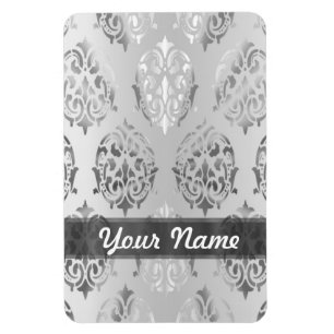 Magnet Flexible Damas gris argenté