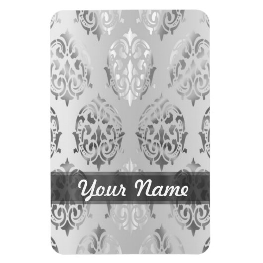 Magnet Flexible Damas gris argenté (Vertical)