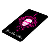 Magnet Flexible Damas mortes - Aimant crâne de sucre personnalisé (Côté Gauche)