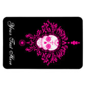 Magnet Flexible Damas mortes - Aimant crâne de sucre personnalisé (Horizontal)