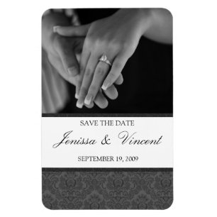 Magnet Flexible Damas vintage Enregistrer l'aimant de date 4" x 6"