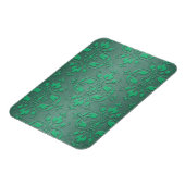 Magnet Flexible Damassé bicolore vert élégant (Côté Gauche)