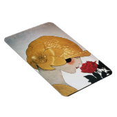 MAGNET FLEXIBLE DAME AVEC ROSE ROUGE (Côté Droit)