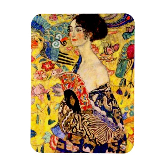 Magnet Flexible Dame Gustav Klimt avec ventilateur (Vertical)