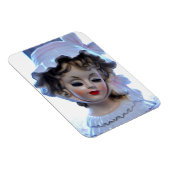 Magnet Flexible Dame victorienne en Bonnet Ruffled Tête Vase Girly (Côté Droit)