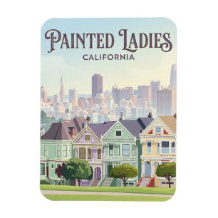 Magnet Flexible Dames Peintes Californie
