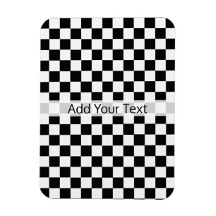 Magnet Flexible Damier Classique Noir et Blanc par STaylor