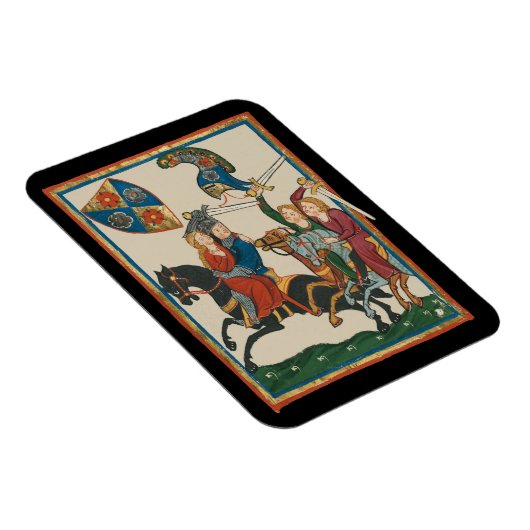 Magnet Flexible Damsel In Distress, Art Médiéval Du XIVe Siècle (Côté Droit)