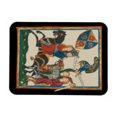 Magnet Flexible Damsel In Distress, Art Médiéval Du XIVe Siècle (Horizontal)