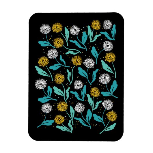 Magnet Flexible Dandelion de printemps Fleurs et design Feuille (Vertical)