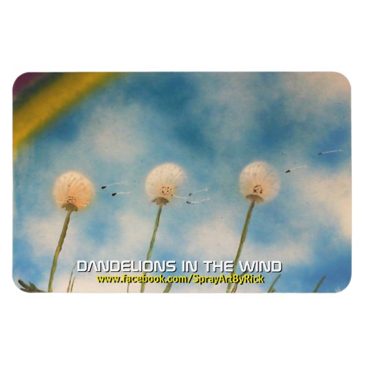 Magnet Flexible Dandelions dans le vent (Horizontal)