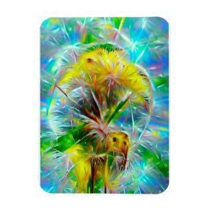 Magnet Flexible Dandelions Ethereal dans Neon Dreamscape