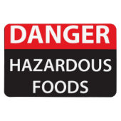 Magnet Flexible Danger Aliments dangereux (Horizontal)