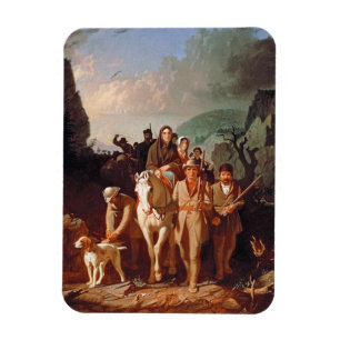 Magnet Flexible Daniel Boone escortant des colons