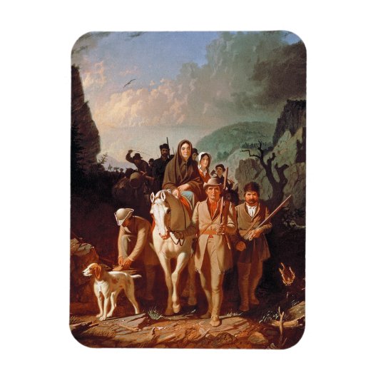 Magnet Flexible Daniel Boone escortant des colons (Vertical)