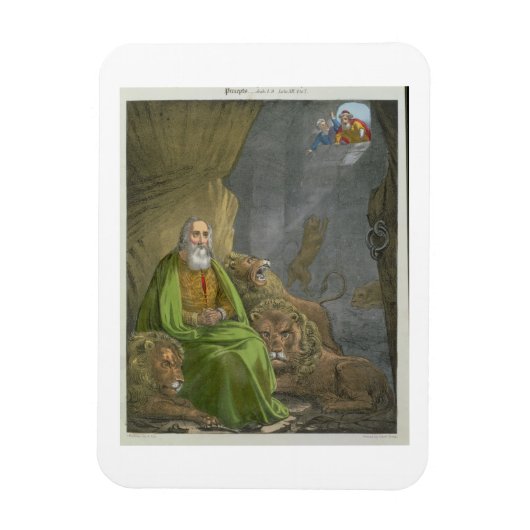 Magnet Flexible Daniel dans le Den des Lions, tiré d'une bible imp (Vertical)