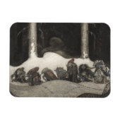 Magnet Flexible Dans la nuit de Noël 1913 par John Bauer (Horizontal)