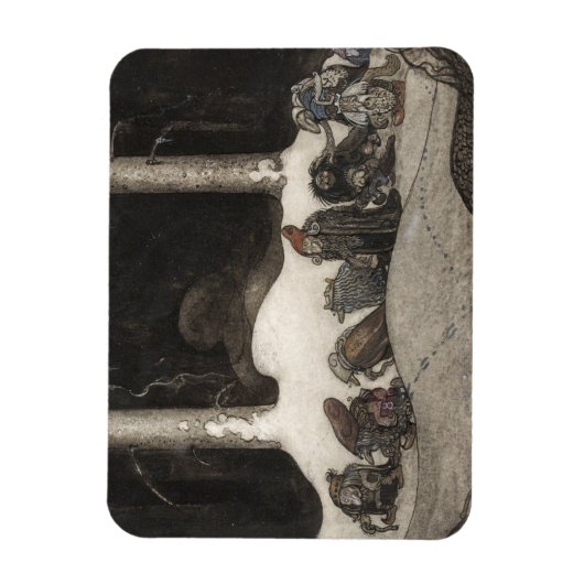 Magnet Flexible Dans la nuit de Noël 1913 par John Bauer (Vertical)